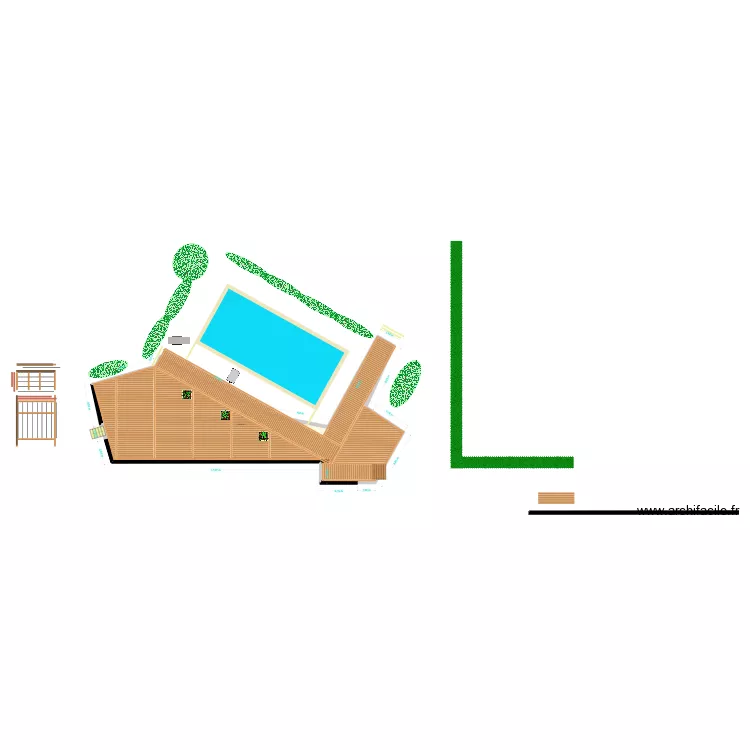 Terrasse Fourquies. Plan de 1 pièce et 146 m²