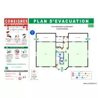Plan d'évacuation 2 Ecole Montessori RDC