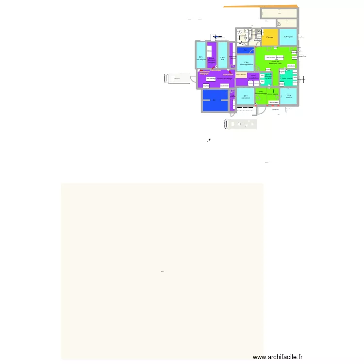 Boulouparis-plomberie. Plan de 22  et 361 m²