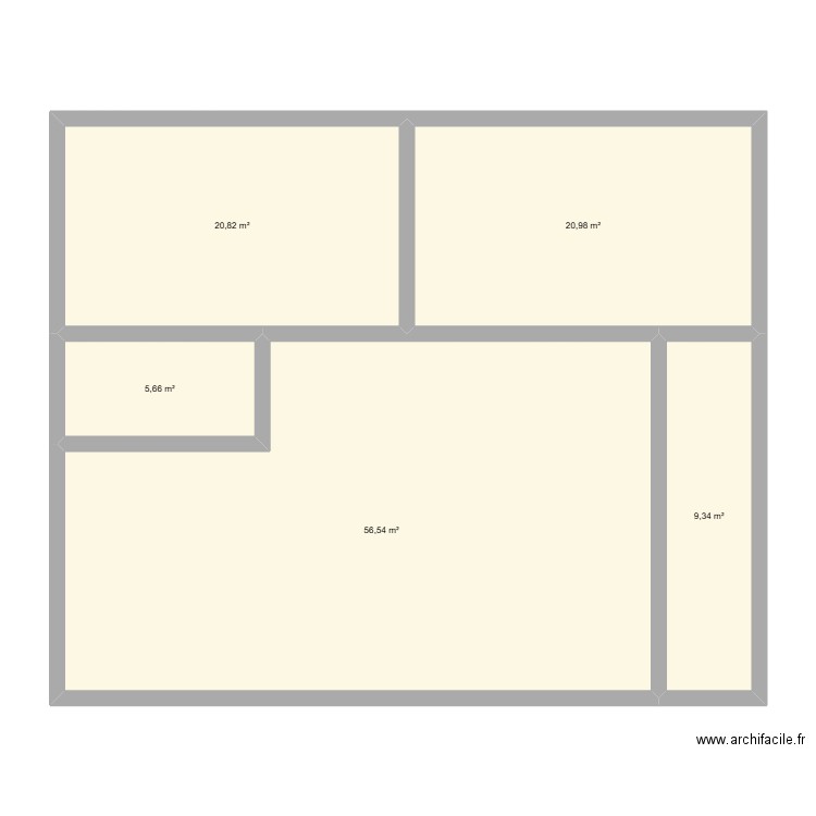 projet 5. Plan de 5 pièces et 113 m2
