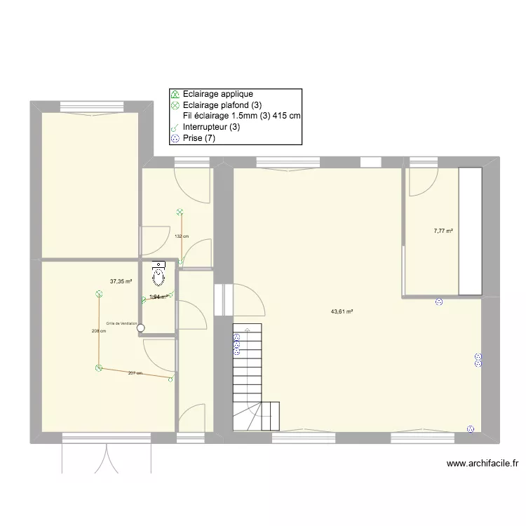 Plan elec GOURMEL. Plan de 