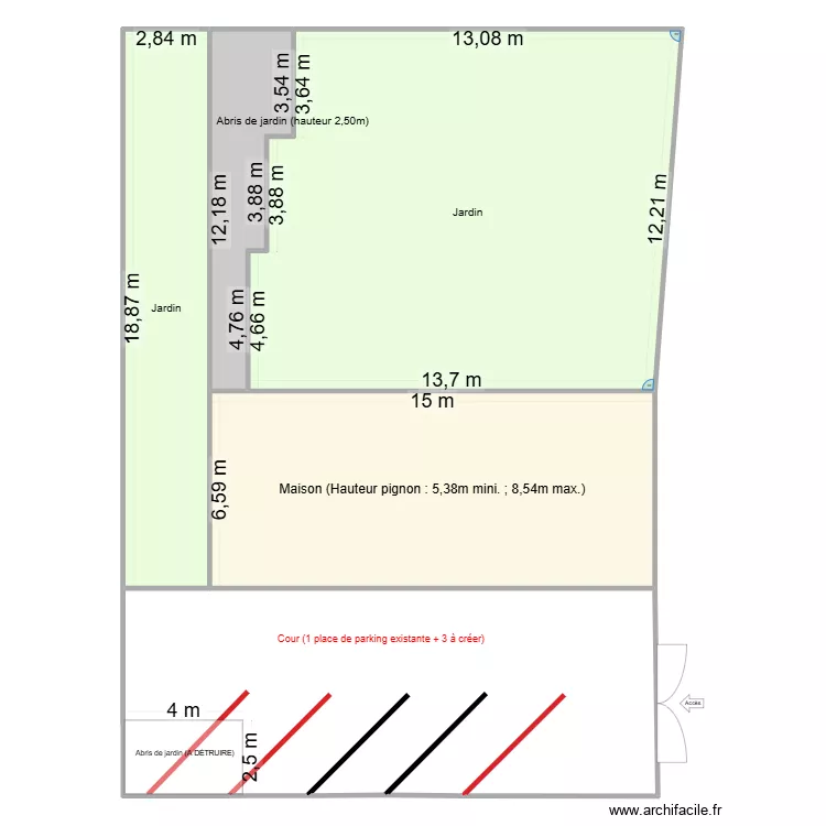 Plan de masse coté 3 dim. Plan de Plan de masse coté 3 dim. Plan de