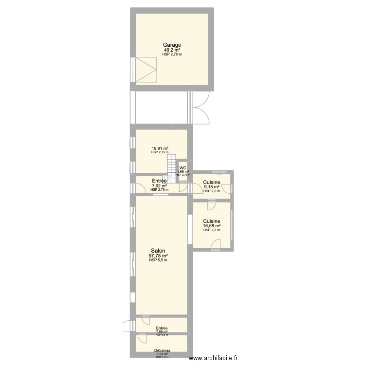 maison. Plan de 14 pièces et 277 m2