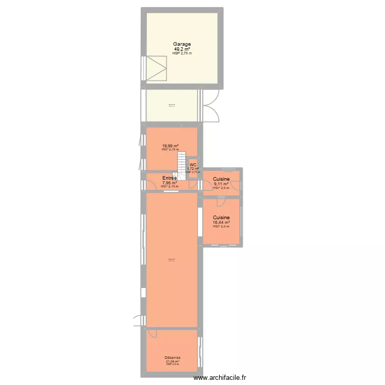 maison. Plan de 14  et 308 m²