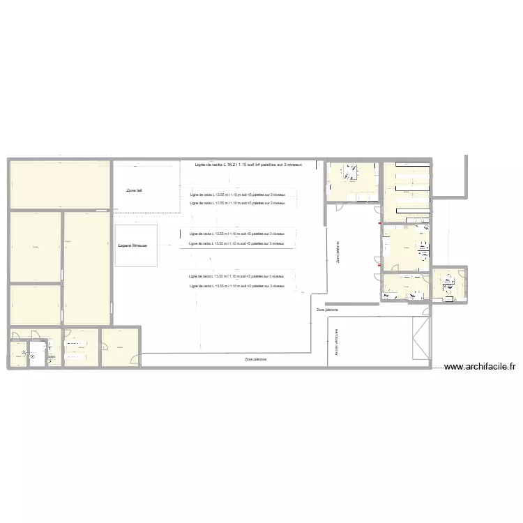 Plan des racks. Plan de 