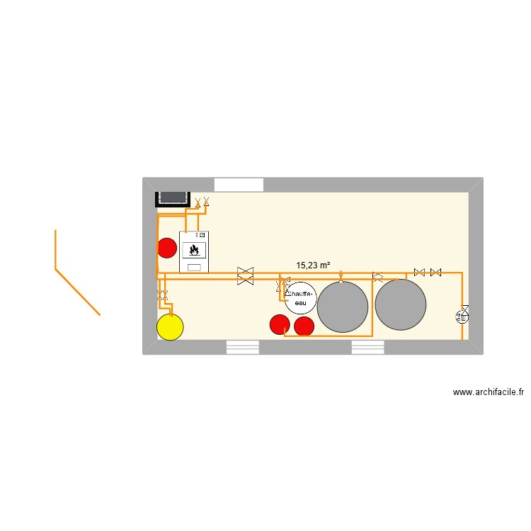 123. Plan de 1 pièce et 15 m2