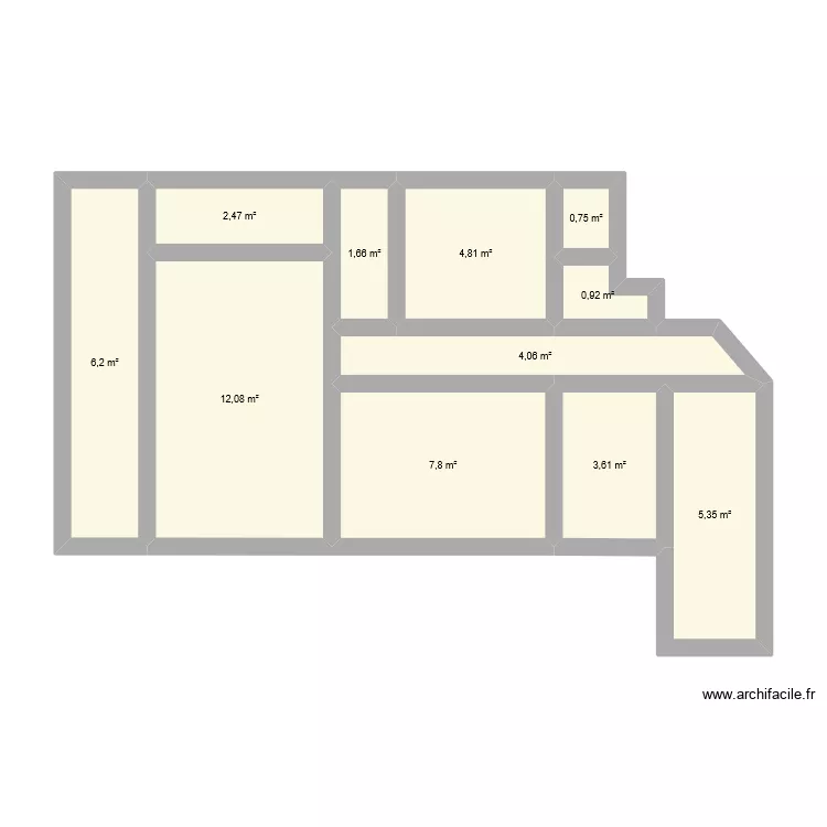 Ma&eacute;ronn Mompriv&eacute; plan maison. Plan de 