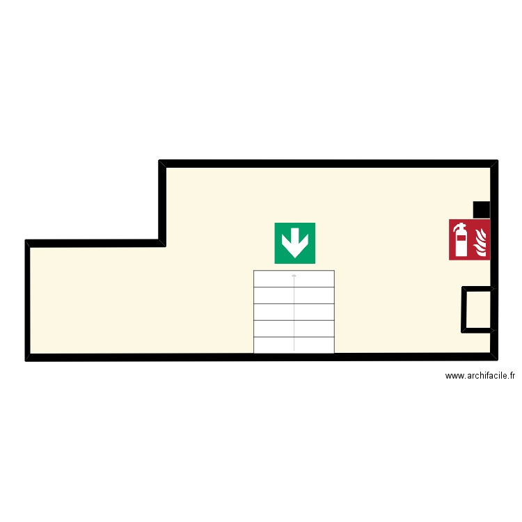 Carte Blanche étage. Plan de 2 pièces et 99 m2