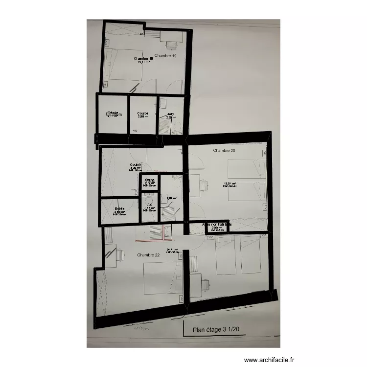 h&ocirc;tel. Plan de 