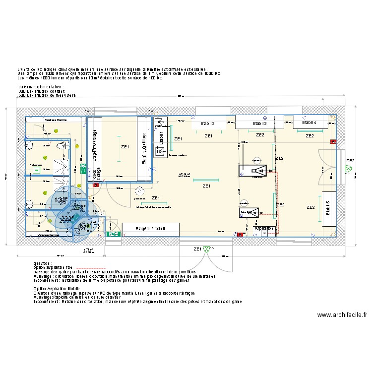 Local technique v1101. Plan de 2 pièces et 119 m2