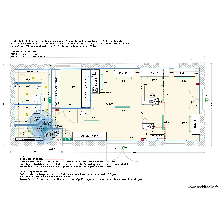 Local technique v1101. Plan de 