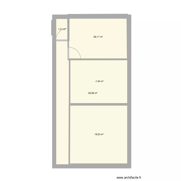 Etage chambre. Plan de 5  et 88 m²