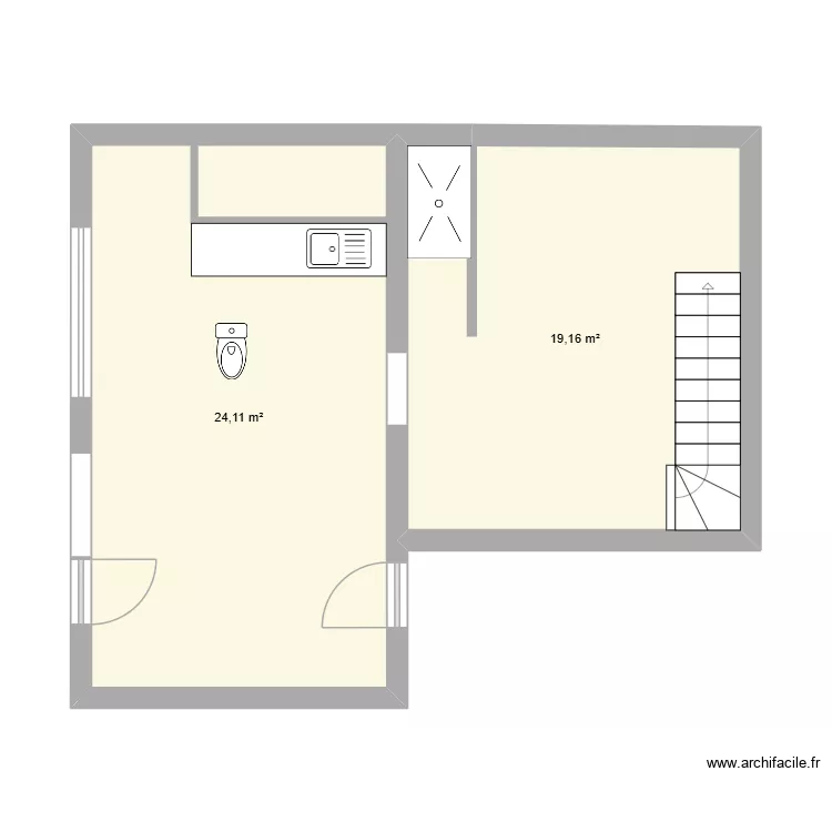 mhtl. Plan de 3  et 73 m²