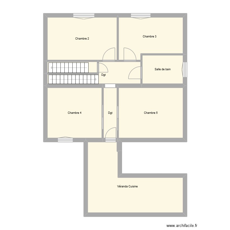 NGUIE DONGO. Plan de 10 pièces et 84 m2