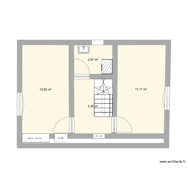 Cl&eacute;ment 1er &eacute;tage Mizerieux. Plan de 0 pièce et 0 m2