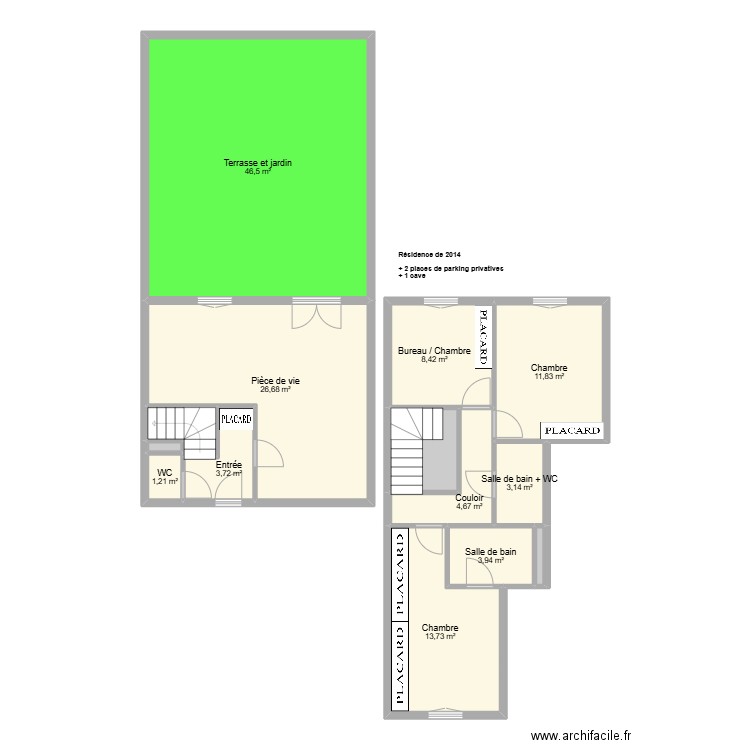 SILLAIRE. Plan de 14 pièces et 131 m2