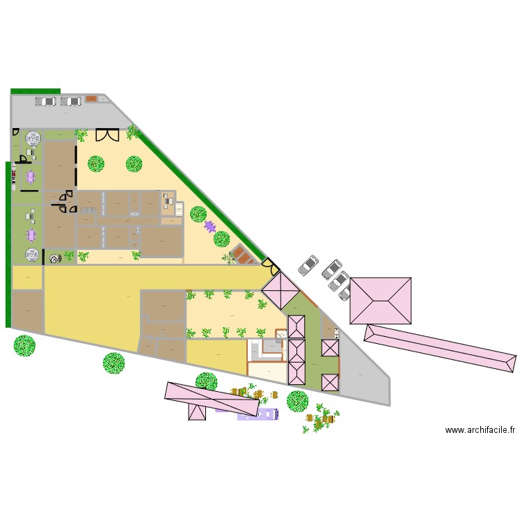 FOODTRUCK 0112. Plan de 59 pièces et 1889 m2