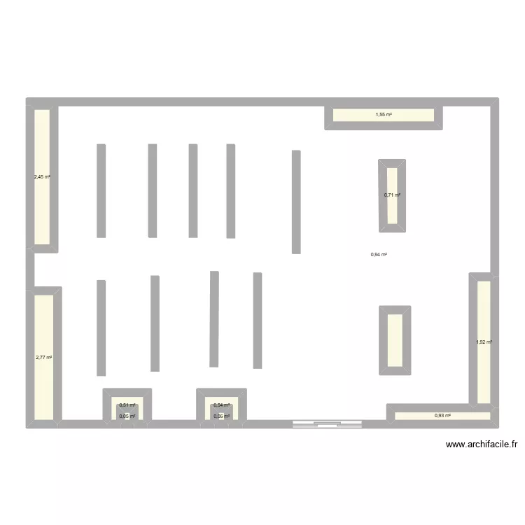 intermarcher marseille. Plan de 11  et 12 m²