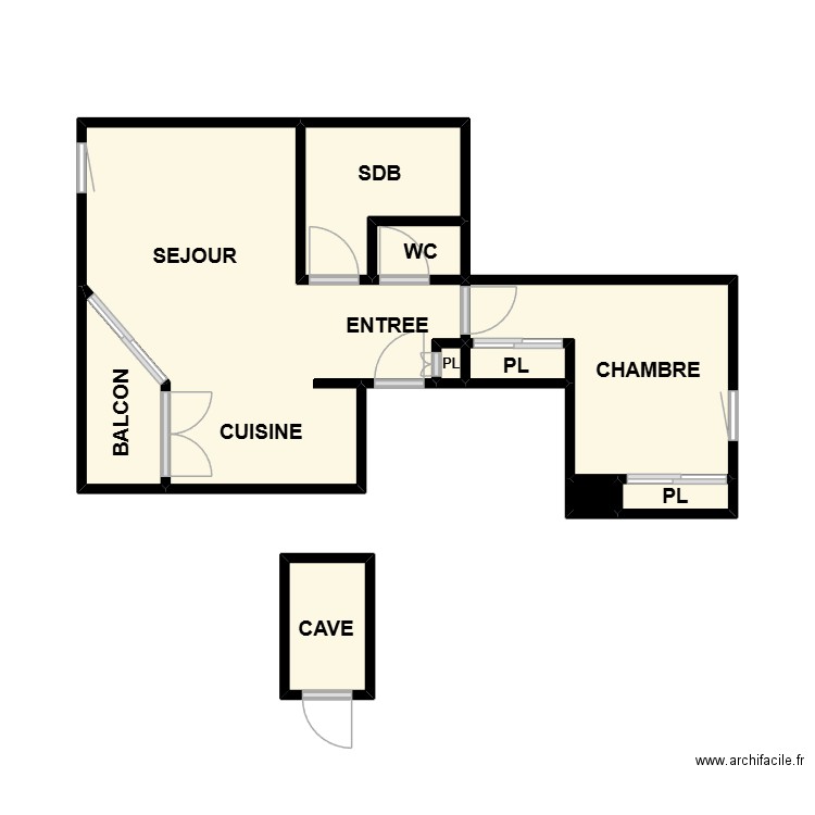 PLAN PUECH AM. Plan de 10 pièces et 25 m2