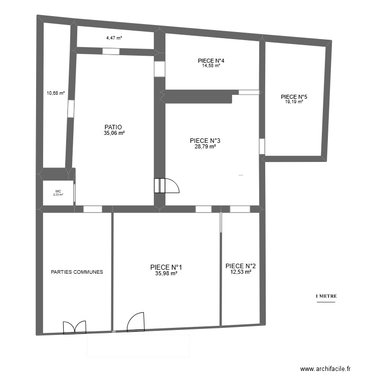 MAI 25. Plan de 10 pièces et 188 m2