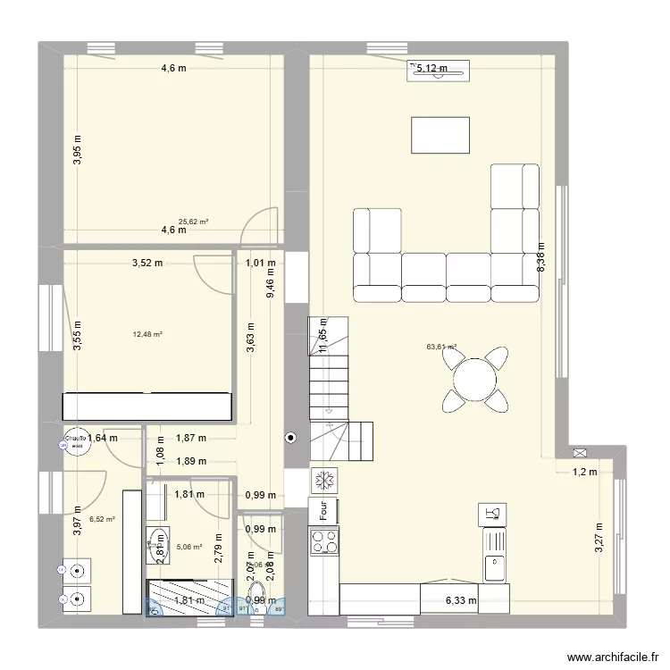 Kelly. Plan de 6  et 115 m²