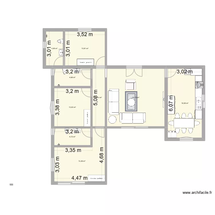dar Kerkennah. Plan de dar Kerkennah. Plan de