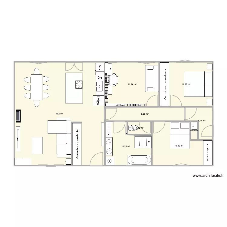 FIN. Plan de 9  et 98 m²