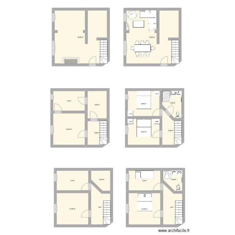CAZIN #1. Plan de 18 pièces et 194 m2