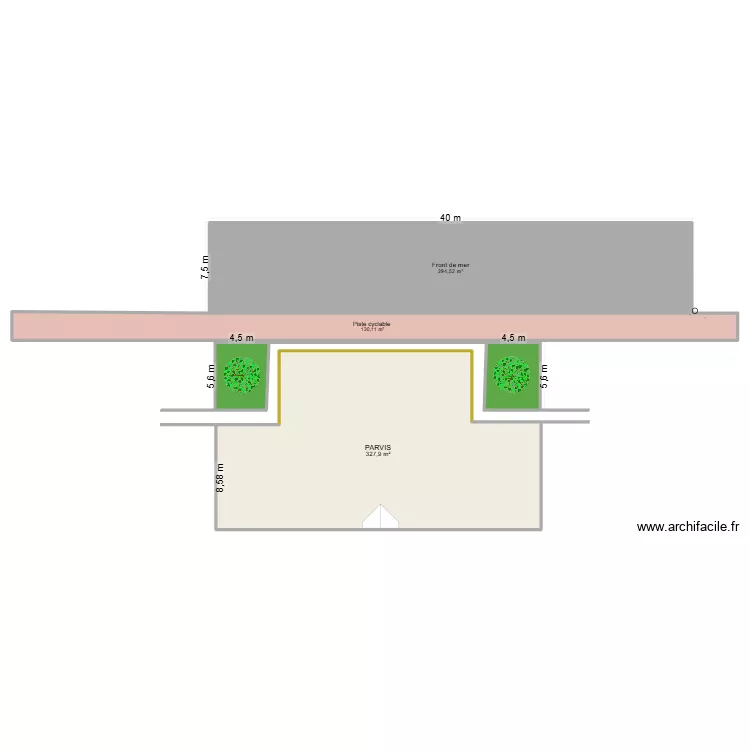 plan 0 Parvis - PAENT. Plan de 