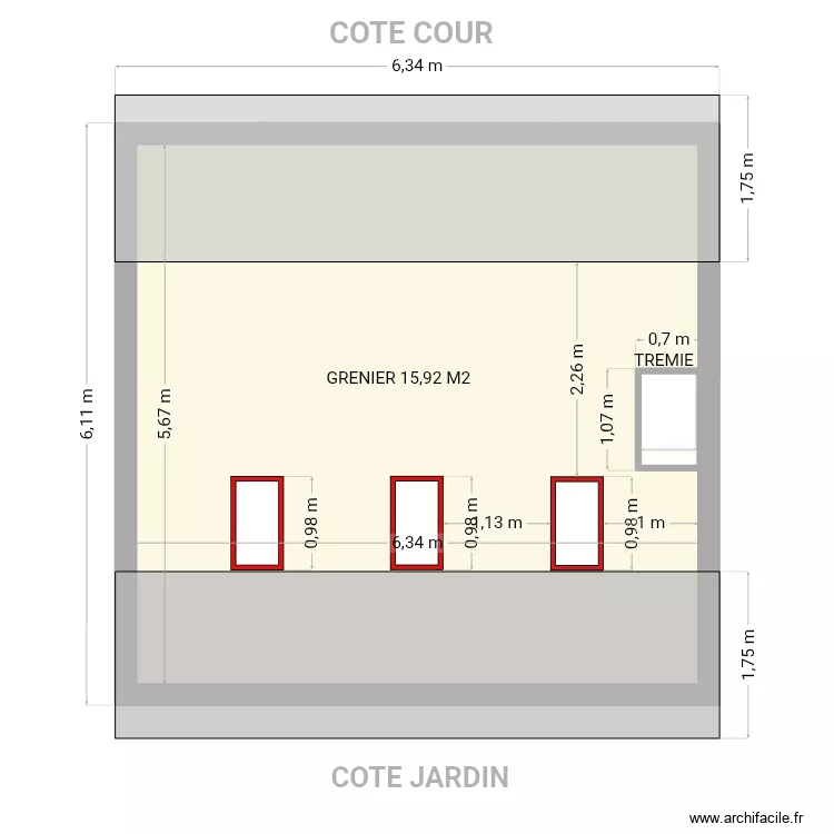 PLAN GARAGE MODIFIE V1. Plan de 