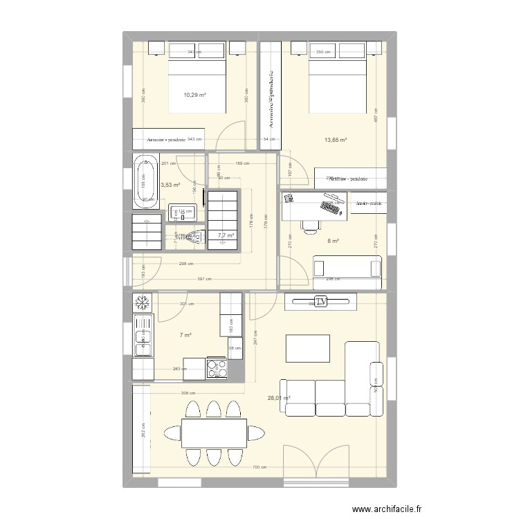 Maison Sainte-Croix-en-Plaine. Plan de 11 pièces et 81 m2