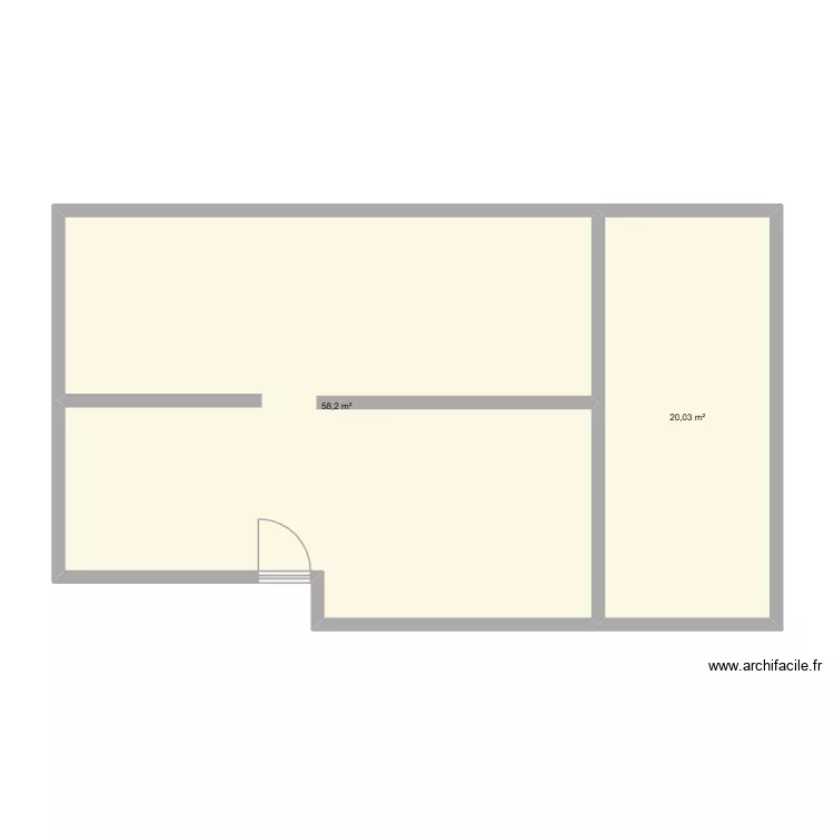 SEF. Plan de 2  et 78 m²