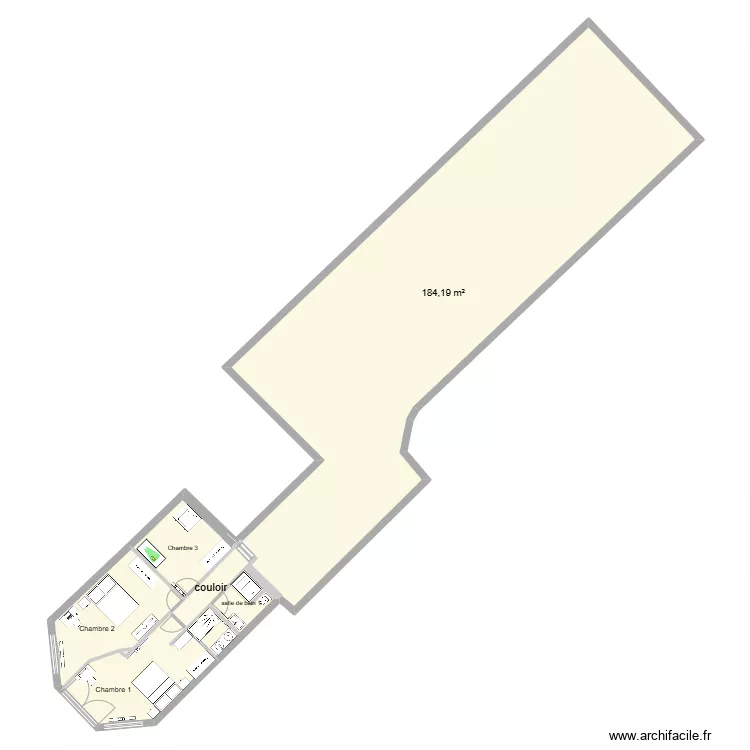 etage maison. Plan de 