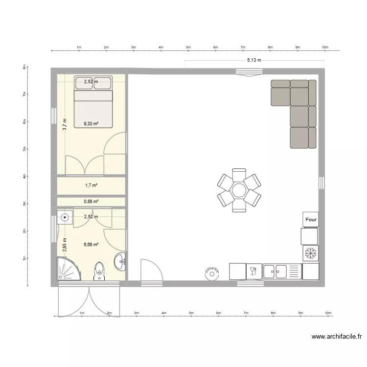 Maison A B855. Plan de 4 et 19 m² Maison A B855. Plan de 4 et 19 m²