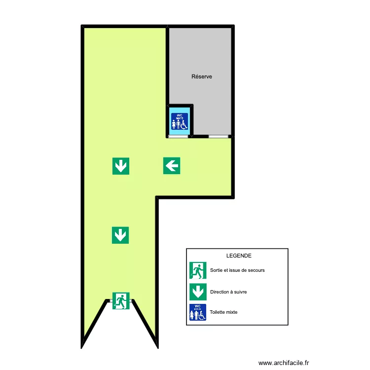 Plan d\'évacuation Barber Shop 74 St-Gervais. Plan de 3 et 47 m² Plan d\'évacuation Barber Shop 74 St-Gervais. Plan de 3 et 47 m²