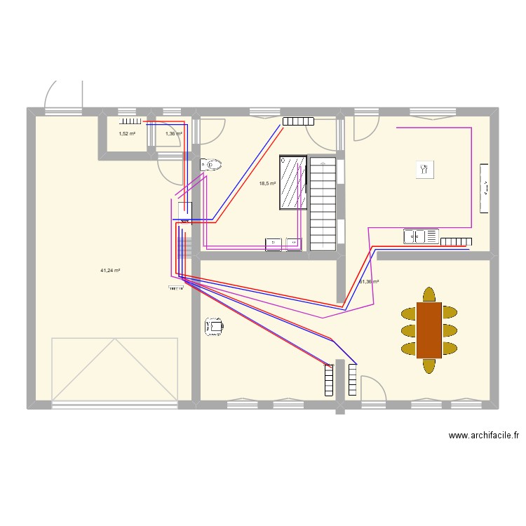 Jons. Plan de 10 pièces et 250 m2