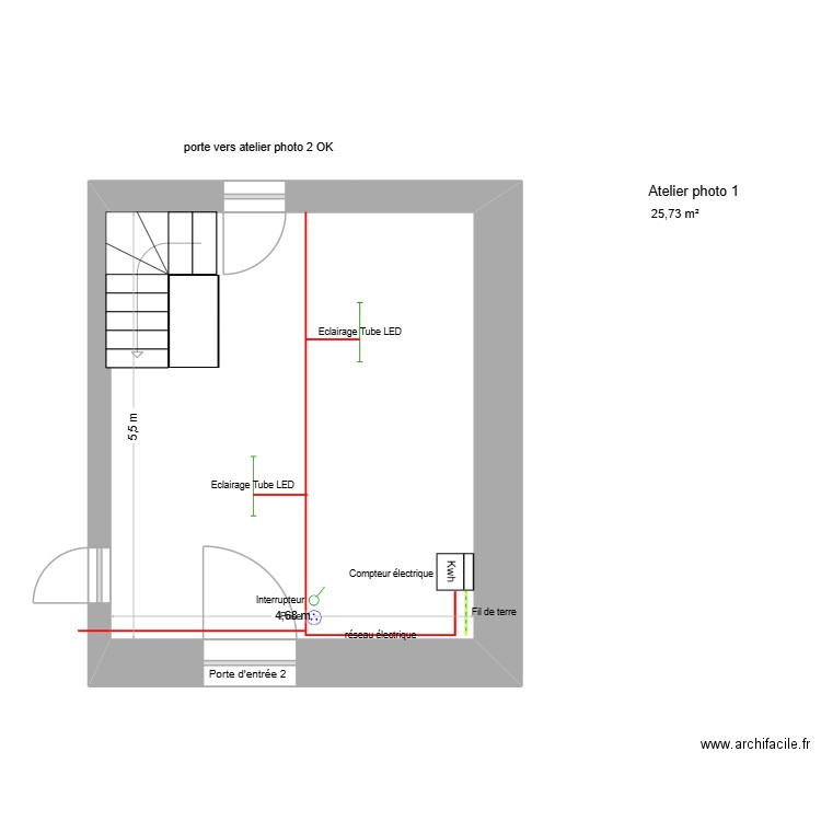 Salle photo 1. Plan de 1 pièce et 26 m2