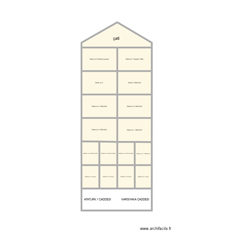 çarsi paylasim krokisi . Plan de 0 pièce et 0 m2