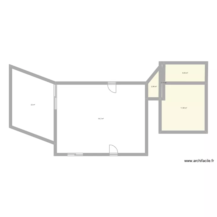 Maison Gilette. Plan de 7  et 104 m²