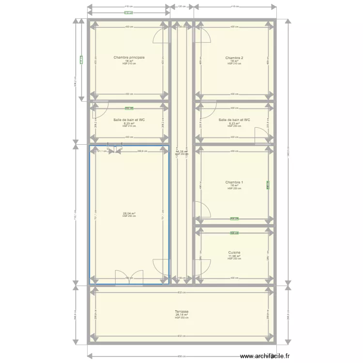 PLAN KM. Plan de 9  et 145 m²
