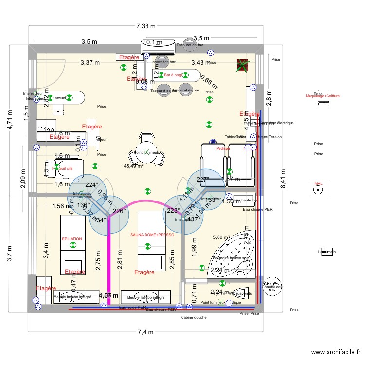 DERNIER PLAN 18/08/25. Plan de 3 pièces et 53 m2
