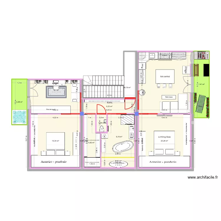 APPARTEMENT CEUSE 2. Plan de 13 et 113 m² APPARTEMENT CEUSE 2. Plan de 13 et 113 m²