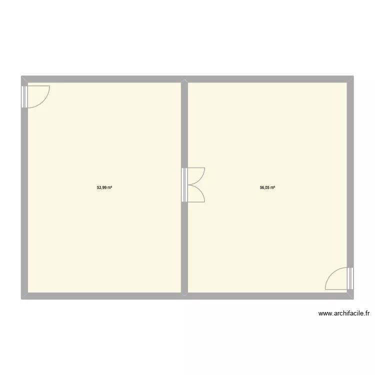 Marillac 1/3. Plan de 2  et 110 m²