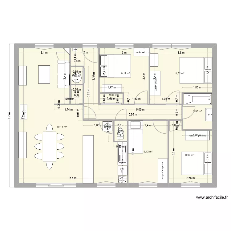 Radennec_v1. Plan de 10  et 94 m²