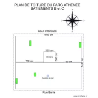 PLAN DE TOITURE DU PARC ATHENEE BATIMENTS B et C