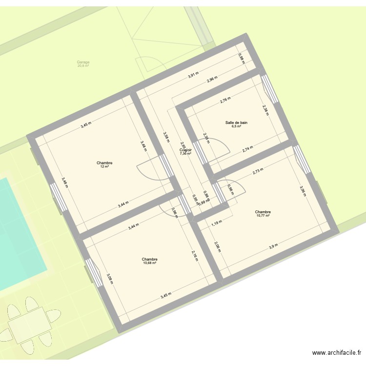 Le Crès. Plan de 12 pièces et 271 m2