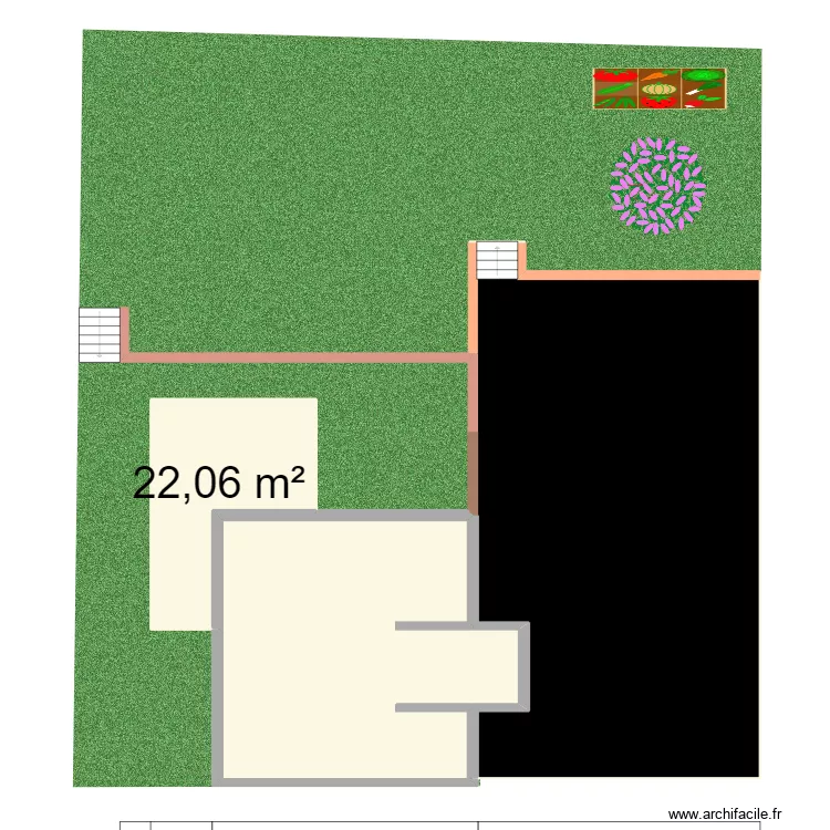 A&Q. Plan de 3 pièces et 198 m²