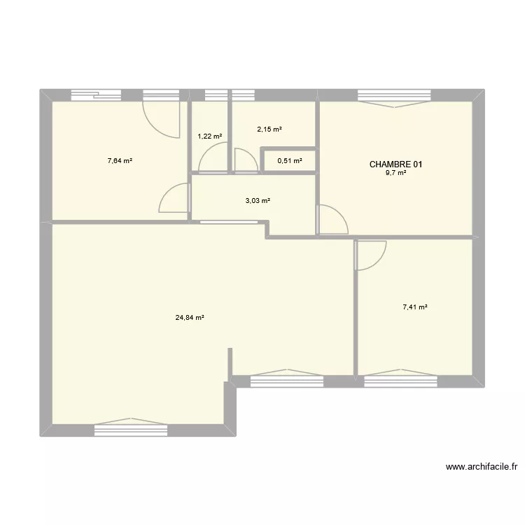 MAISON AUBER ORIGINAL. Plan de 8  et 57 m²