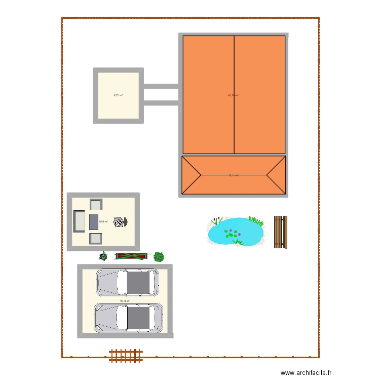 jardin observatoir. Plan de 5 pièces et 89 m2