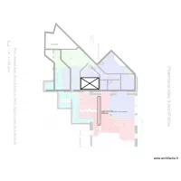 Plan appartement avec vue pharmacie enti&egrave;re